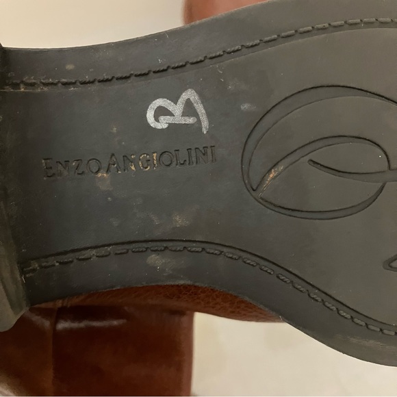 Enzo Angiolini Eashobi tall brown leather riding style boots 7M - Picture 9 of 11